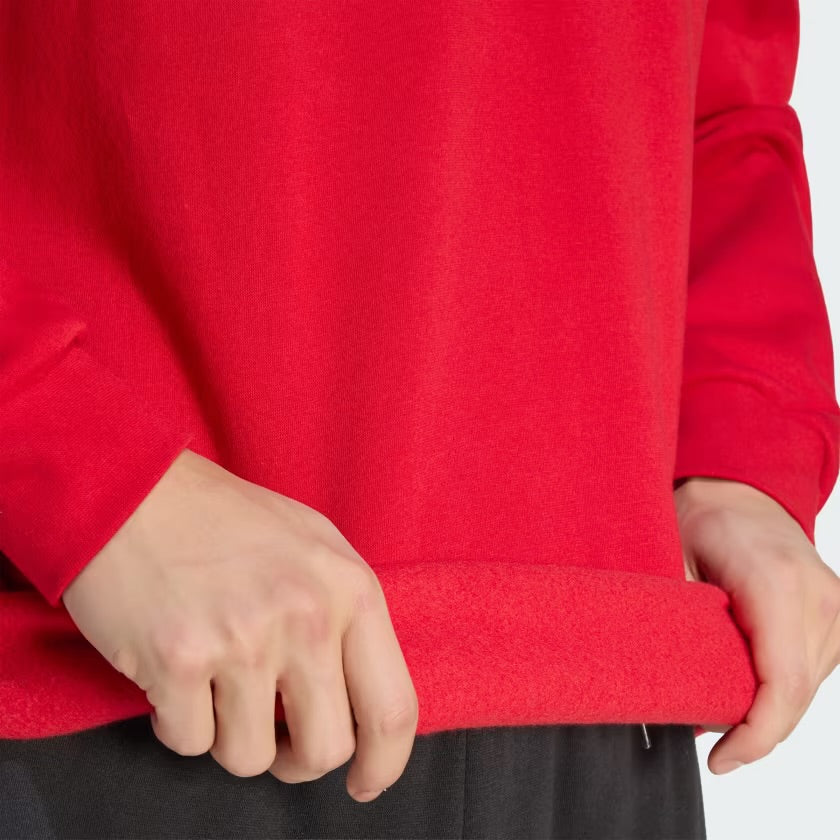 Adidas Entrada26 Sweat Top, Felpa Senza Cappuccio Uomo - Nero, Rosso