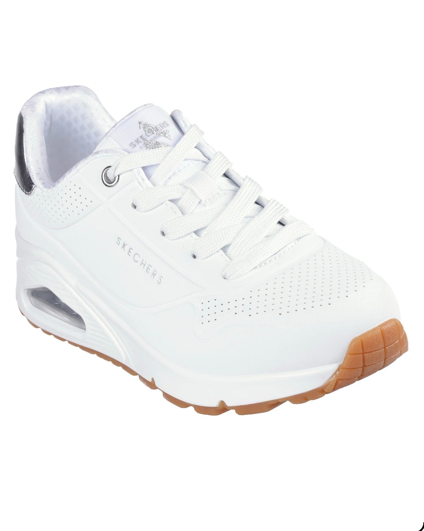 Skechers 310545 Uno Gen1 Shimmer Away Donna - Beige, Bianco