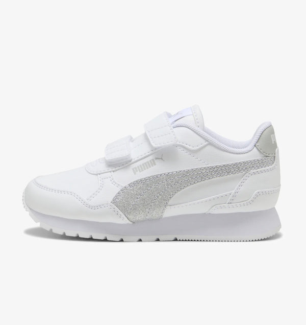 Puma ST Runner V4 SL Glitter V PS, Girls' Sneakers - White/Silver
