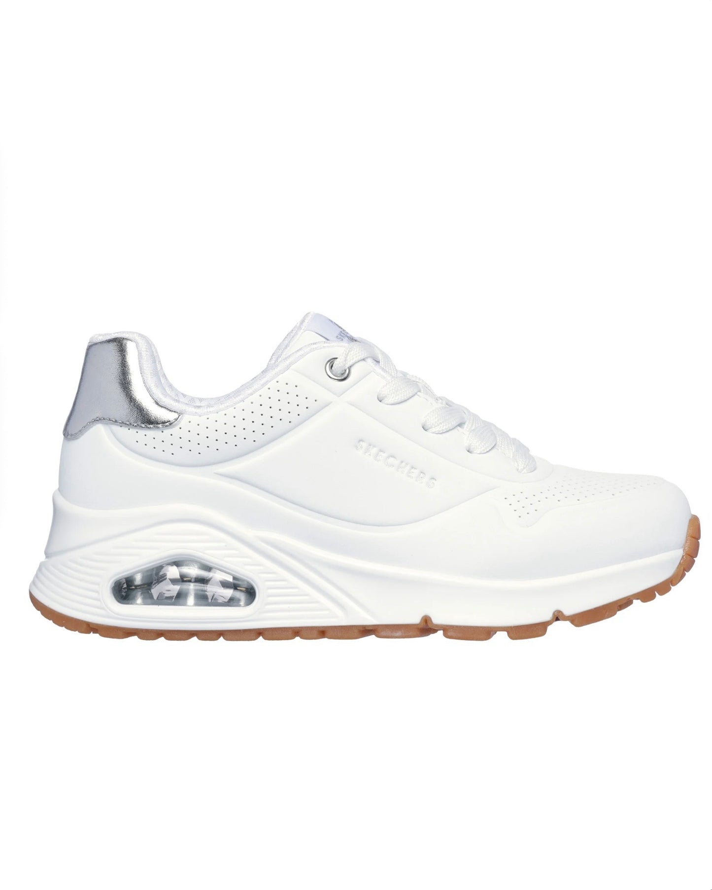Skechers 310545 Uno Gen1 Shimmer Away Donna - Beige, Bianco