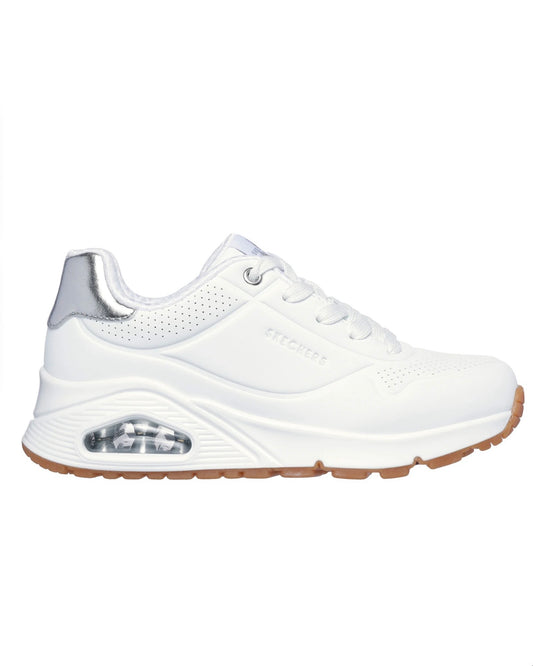 Skechers 310545 Uno Gen1 Shimmer Away Donna - Beige, Bianco