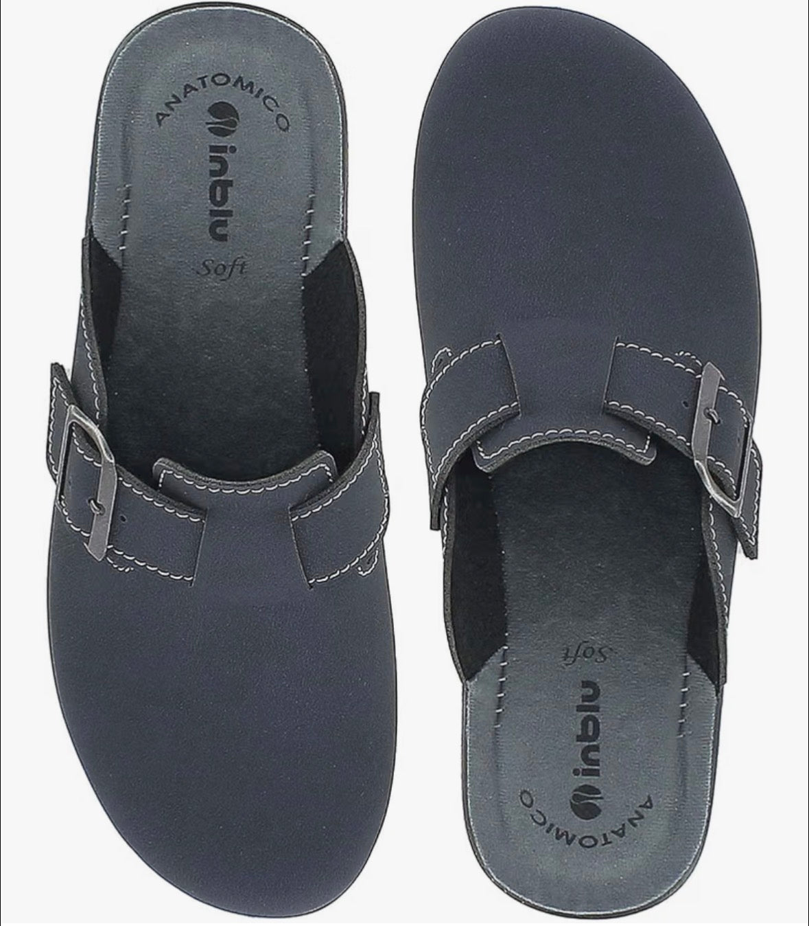 Pantofole Uomo Inblu DG19 Testa di Moro e Blu con Fibbia - vista 4