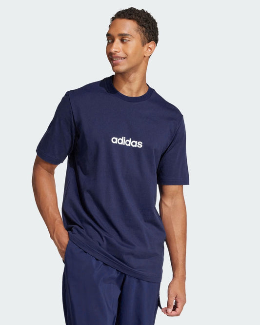 Adidas Essentials Linear , T-Shirt Uomo - Blu, Verde