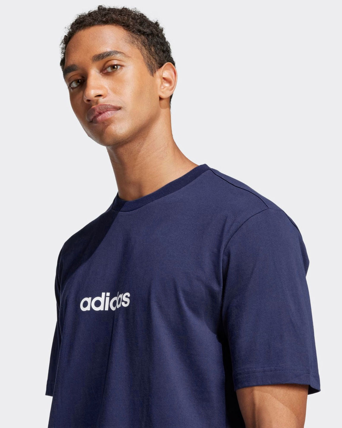 Adidas Essentials Linear , T-Shirt Uomo - Blu, Verde