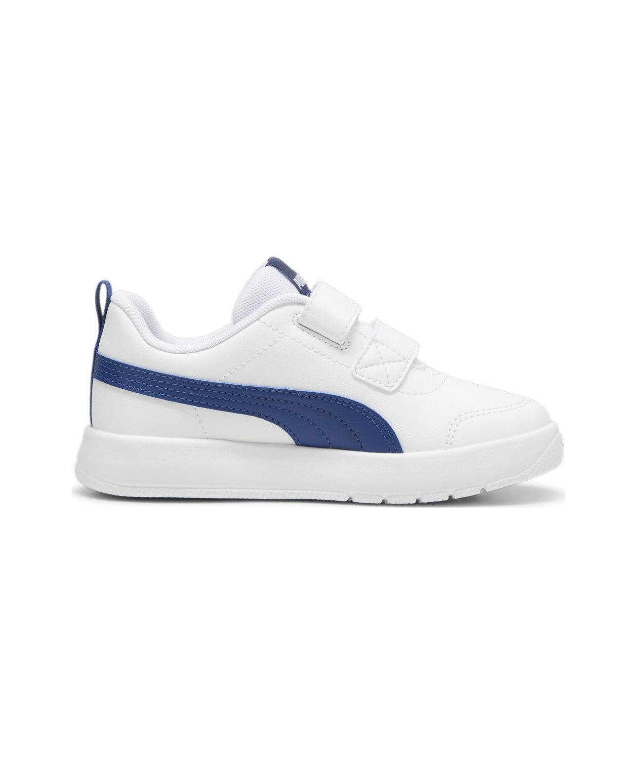 Puma CourtFlex V3, Sneaker Bambini - Bianco, Blu