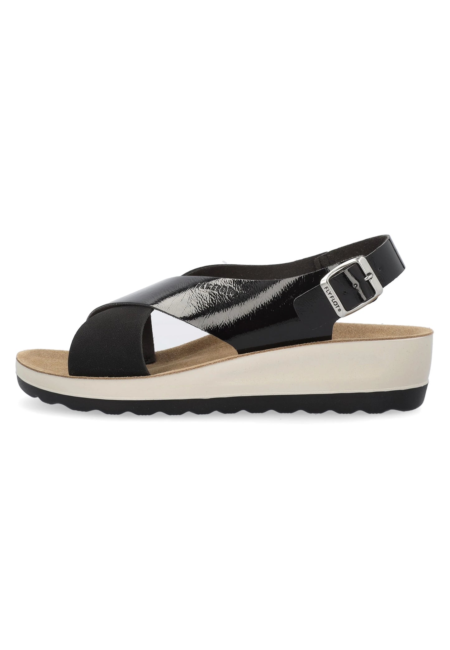 FlyFlot 42 G61 3C, Sandali Donna Con Fibbia - Beige, Nero