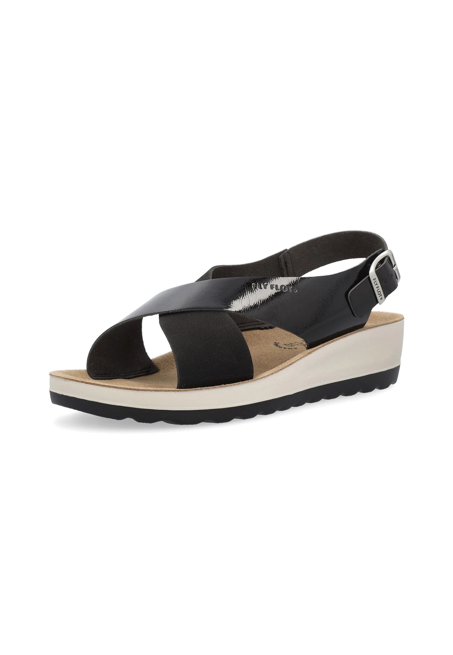 FlyFlot 42 G61 3C, Sandali Donna Con Fibbia - Beige, Nero