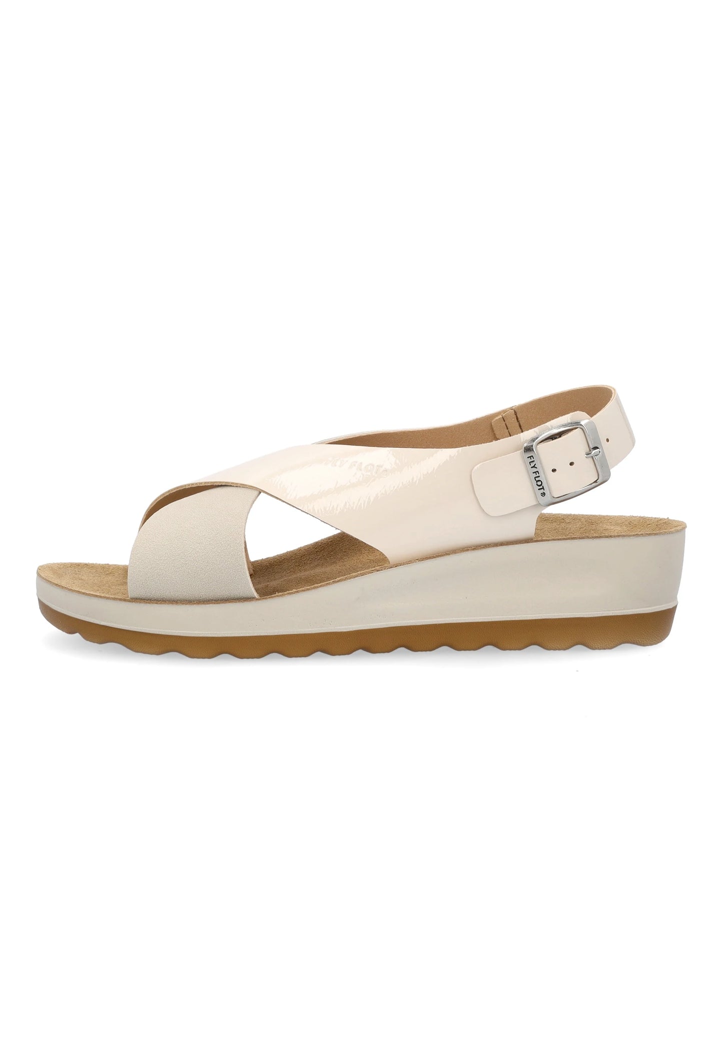 FlyFlot 42 G61 3C, Sandali Donna Con Fibbia - Beige, Nero