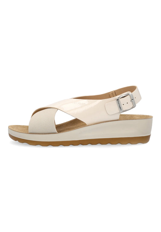 FlyFlot 42 G61 3C, Sandali Donna Con Fibbia - Beige, Nero