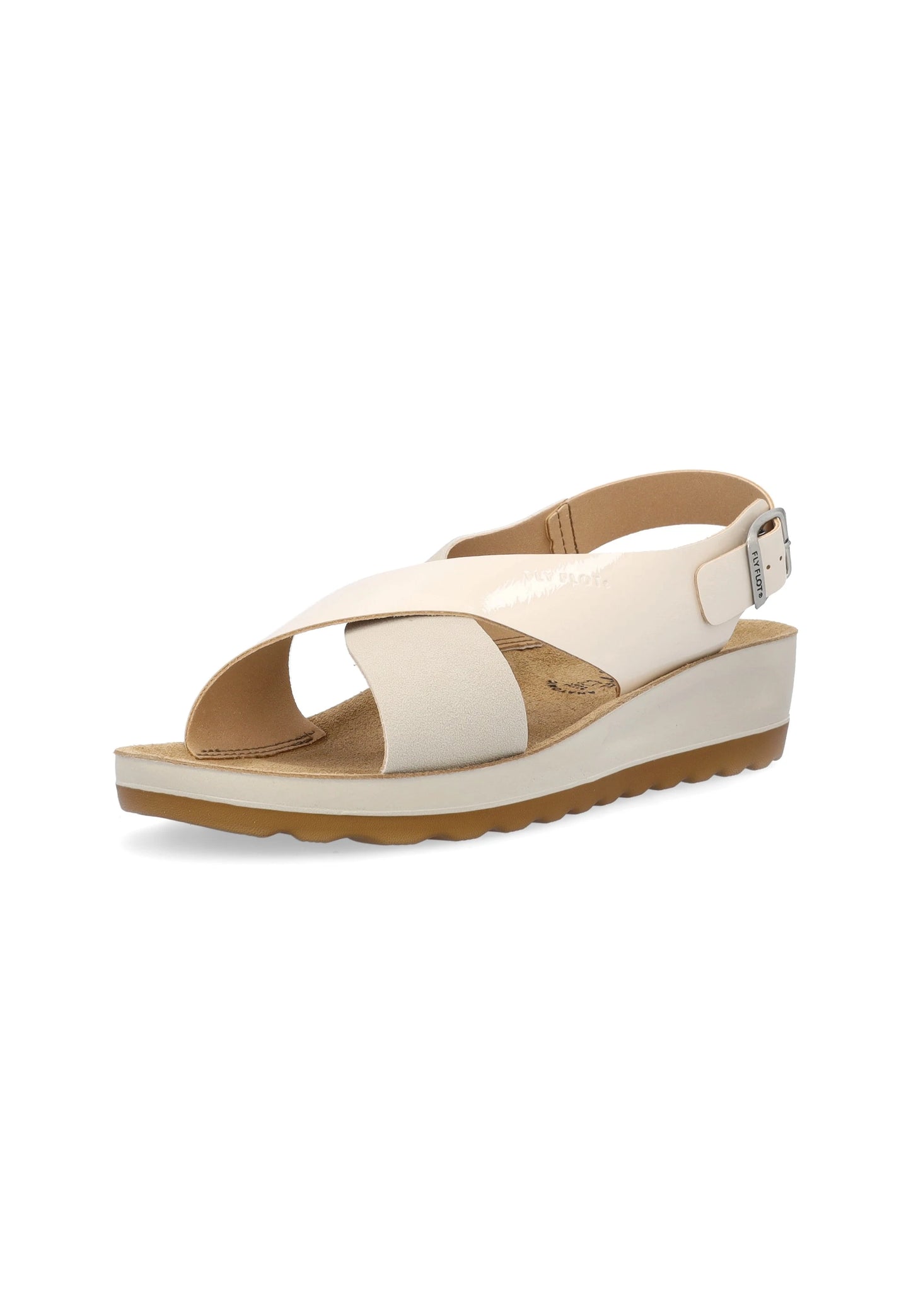 FlyFlot 42 G61 3C, Sandali Donna Con Fibbia - Beige, Nero