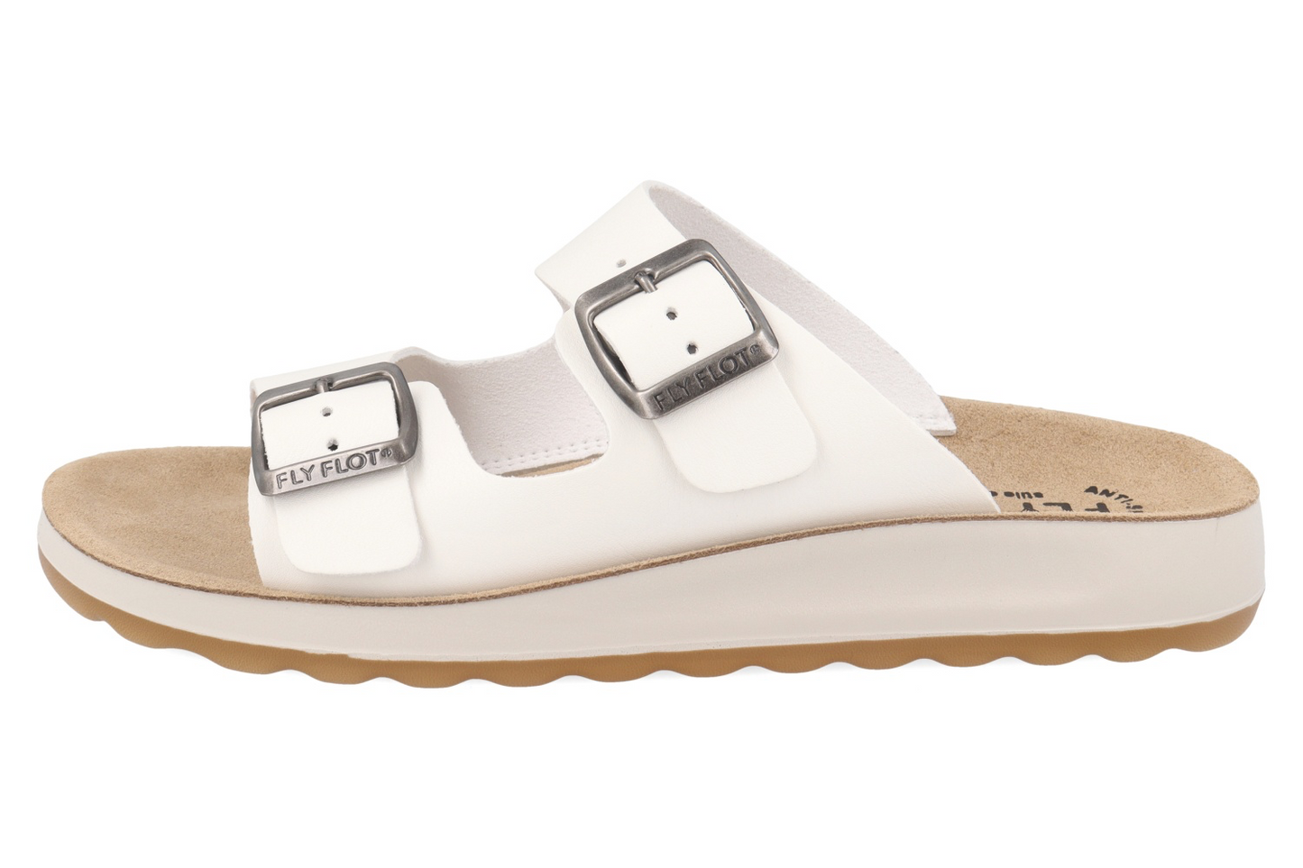 FlyFlot 42 G64 2C, Sandali Donna Con Doppia Fibbia - Bianco, Nero