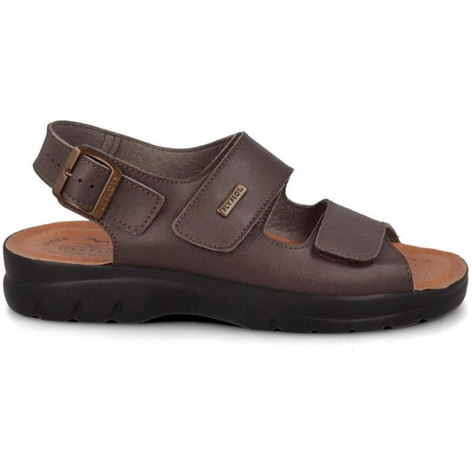 FlyFlot 62 022 ZE, Sandali Uomo Con Chiusura a Strappo - Testa Di Moro, Nero