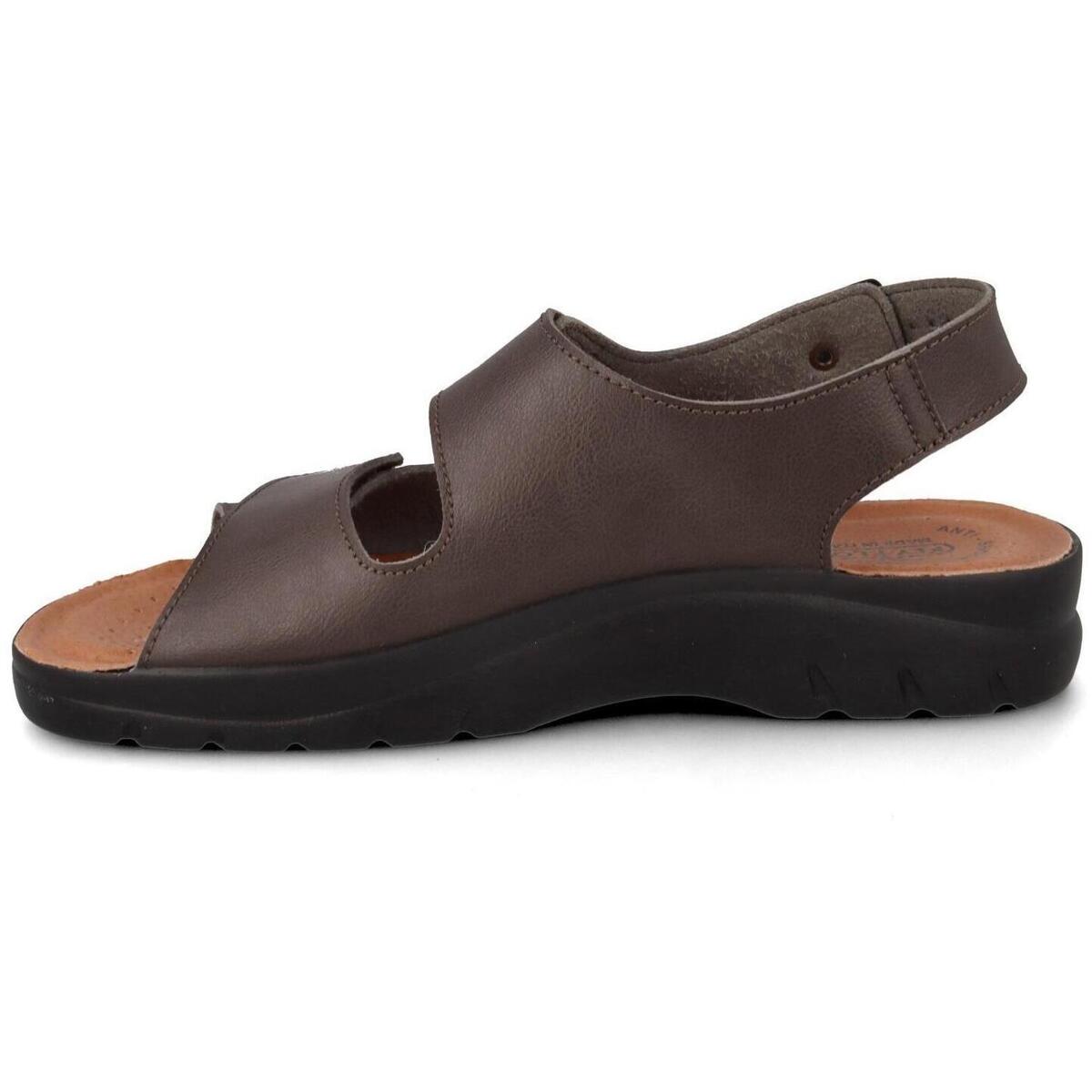 FlyFlot 62 022 ZE, Sandali Uomo Con Chiusura a Strappo - Testa Di Moro, Nero