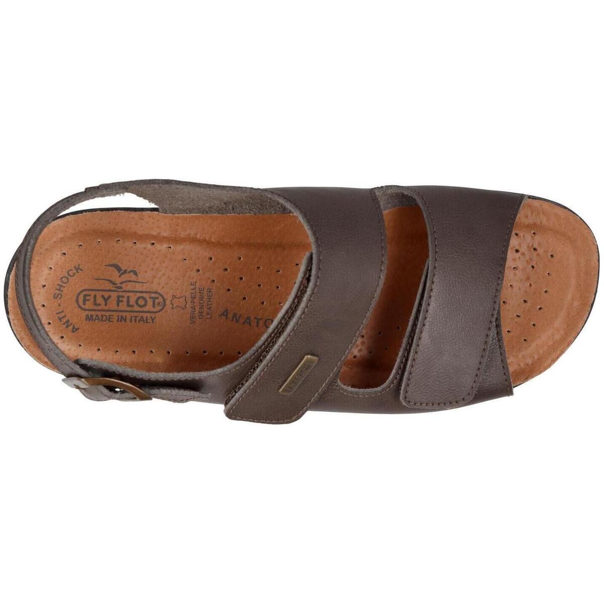 FlyFlot 62 022 ZE, Sandali Uomo Con Chiusura a Strappo - Testa Di Moro, Nero