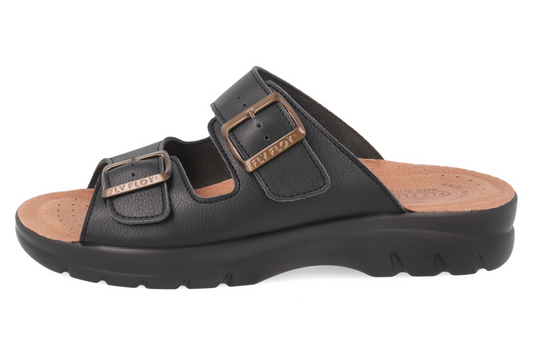 FlyFlot 62 044 ZE, Sandali Uomo Con Doppia Fibbia - Testa Di Moro, Blu