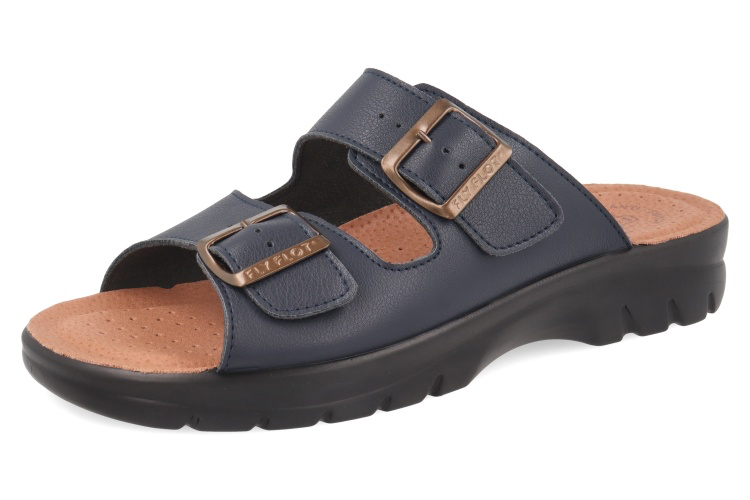 FlyFlot 62 044 ZE, Sandali Uomo Con Doppia Fibbia - Testa Di Moro, Blu
