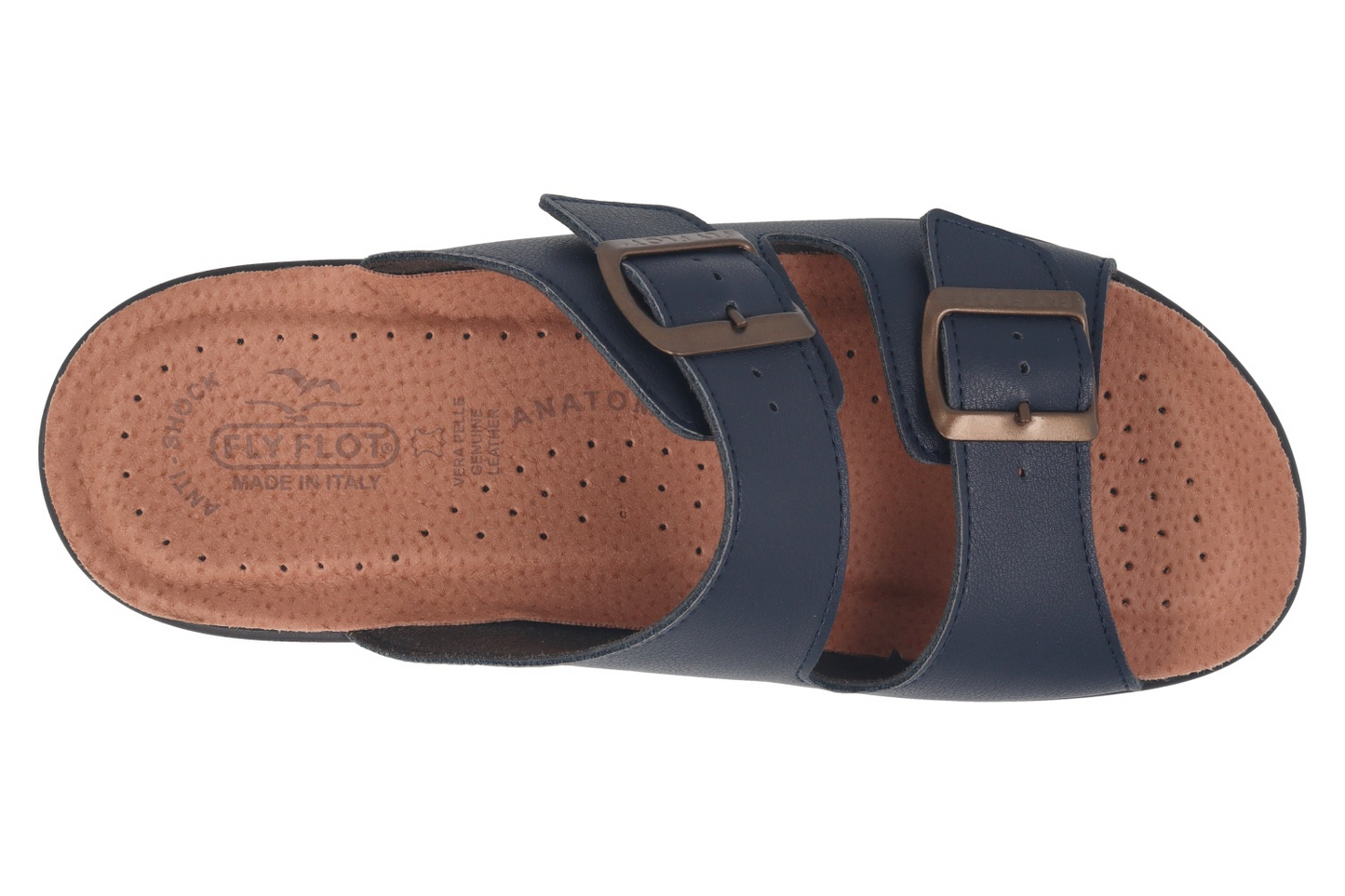 FlyFlot 62 044 ZE, Sandali Uomo Con Doppia Fibbia - Testa Di Moro, Blu