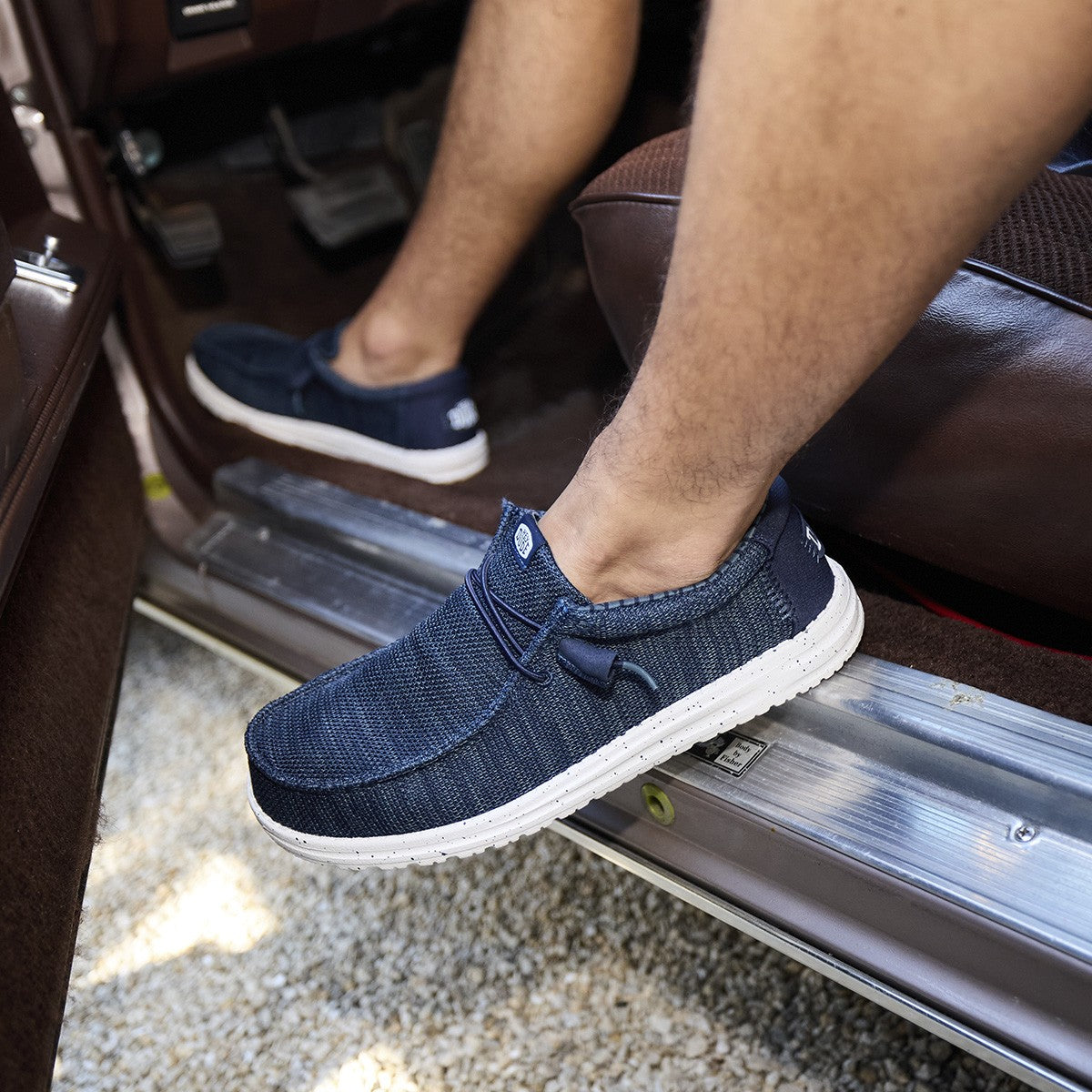 HEY DUDE Wally Stretch Sox - Navy, Grigio