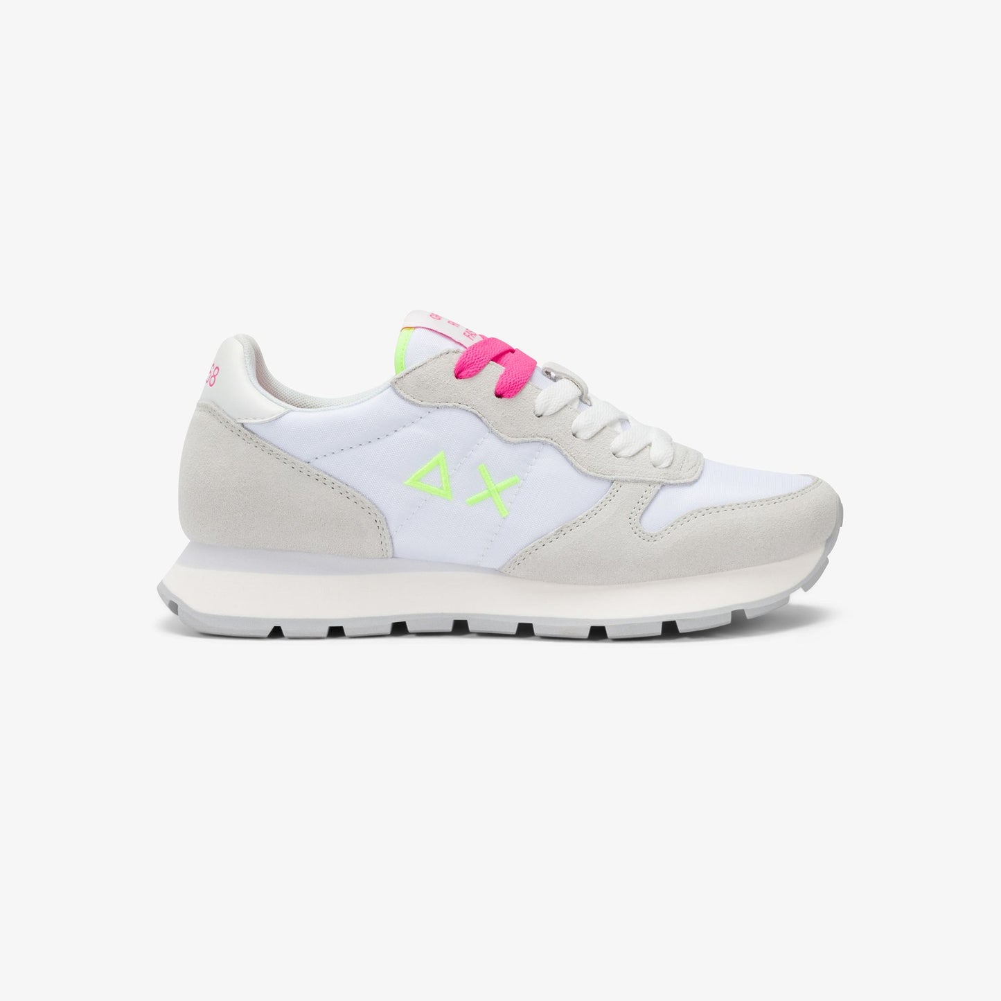 Sun68 Ally Solid, Sneaker Donna Platform - Bianco, Nero