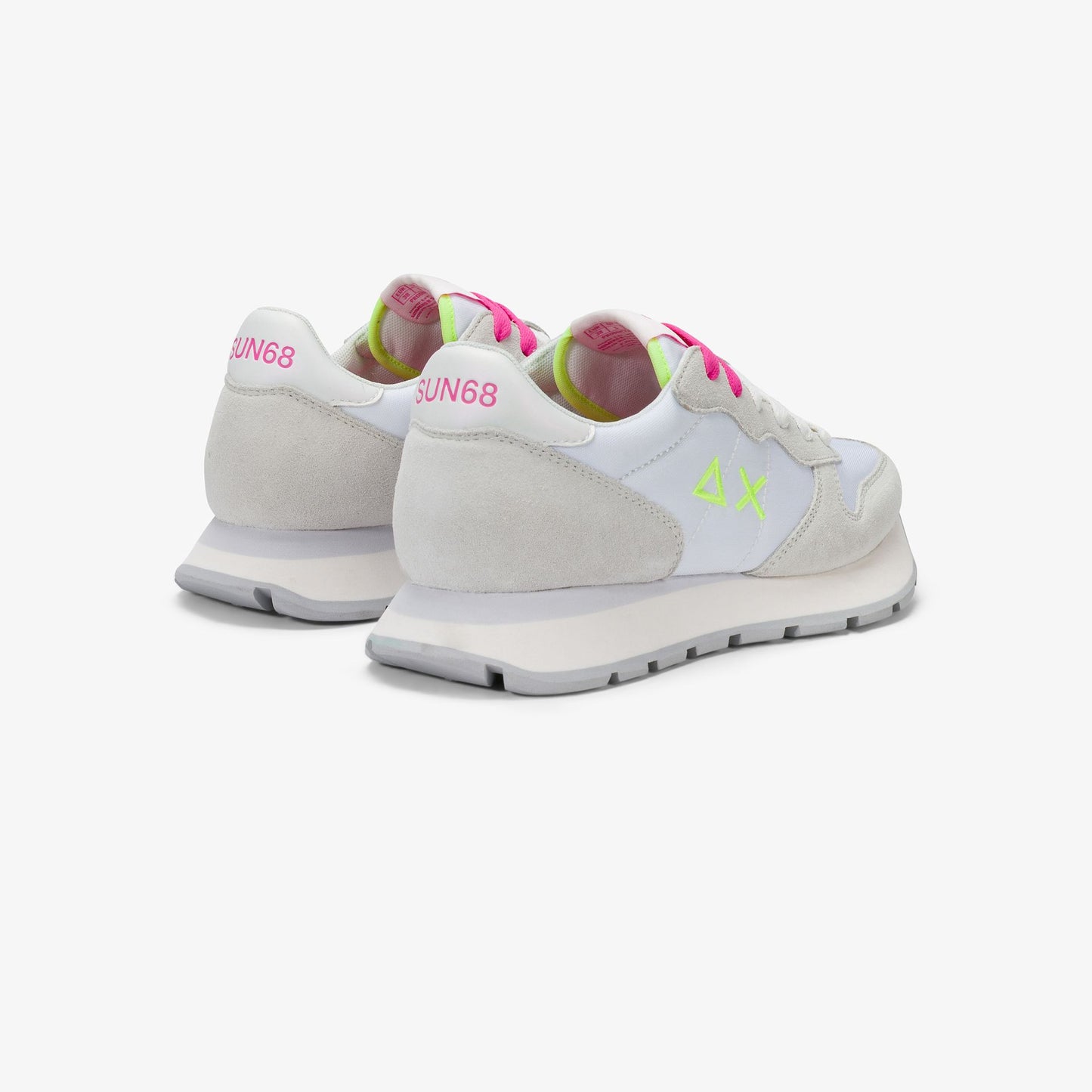 Sun68 Ally Solid, Sneaker Donna Platform - Bianco, Nero