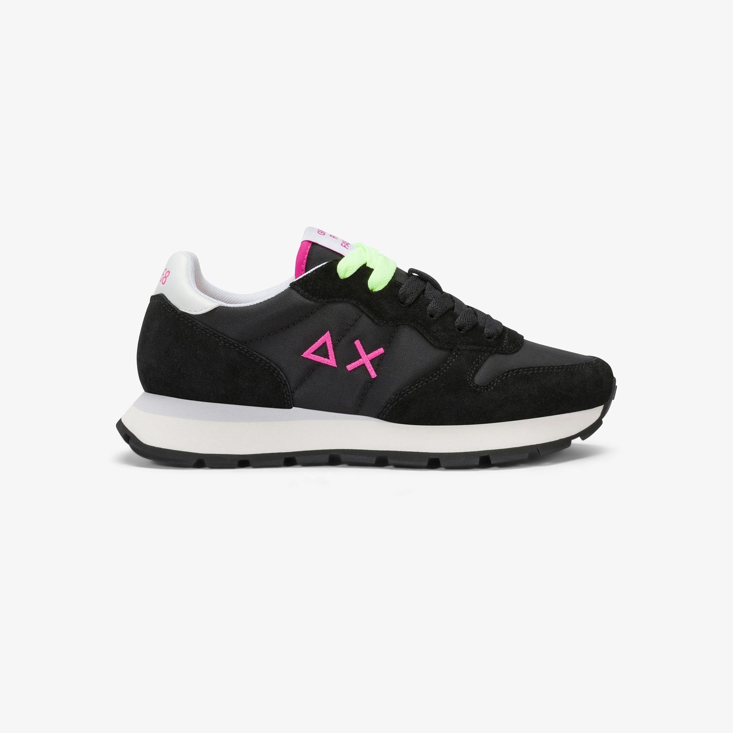 Sun68 Ally Solid, Sneaker Donna Platform - Bianco, Nero