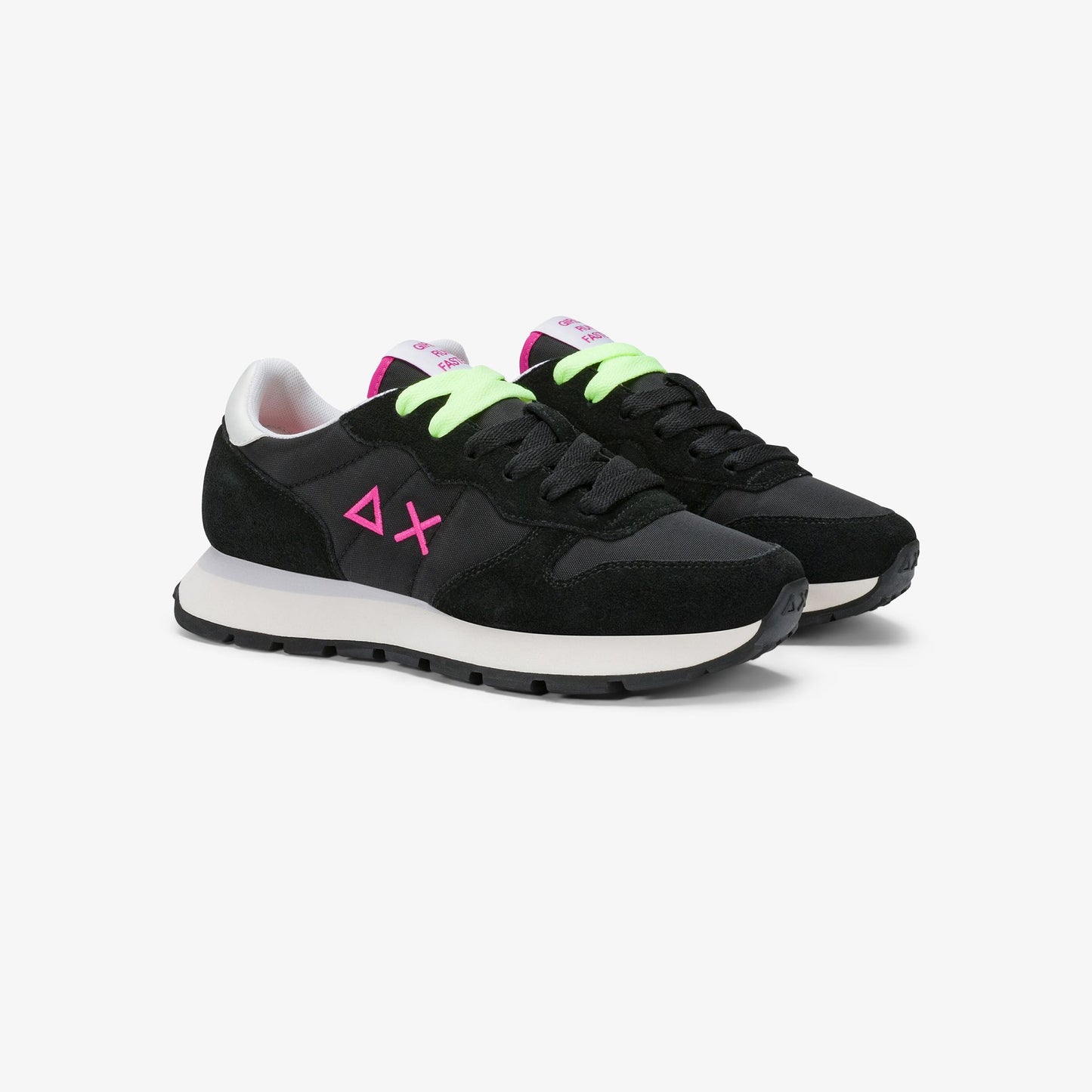 Sun68 Ally Solid, Sneaker Donna Platform - Bianco, Nero