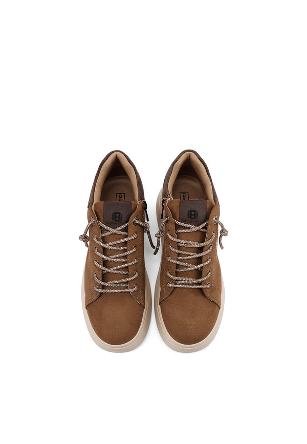 QUEEN HELENA X35-6, Sneaker Donna Platform Con Tallone in Velluto - Cuoio, Neron