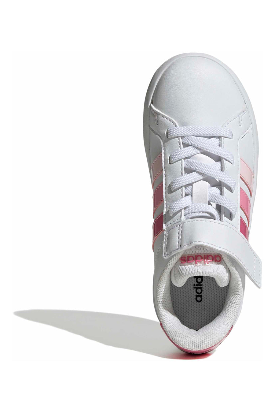 Adidas Grand Court 3.0 EL C, Sneaker Bambini - Crema, Bianco/Blu, Bianco/Rosa
