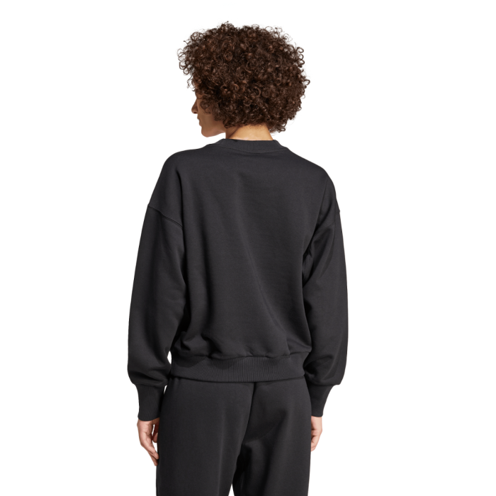 Adidas Essentials Small Logo Feel Cozy, Felpa Donna Con Logo In Tinta - Nero