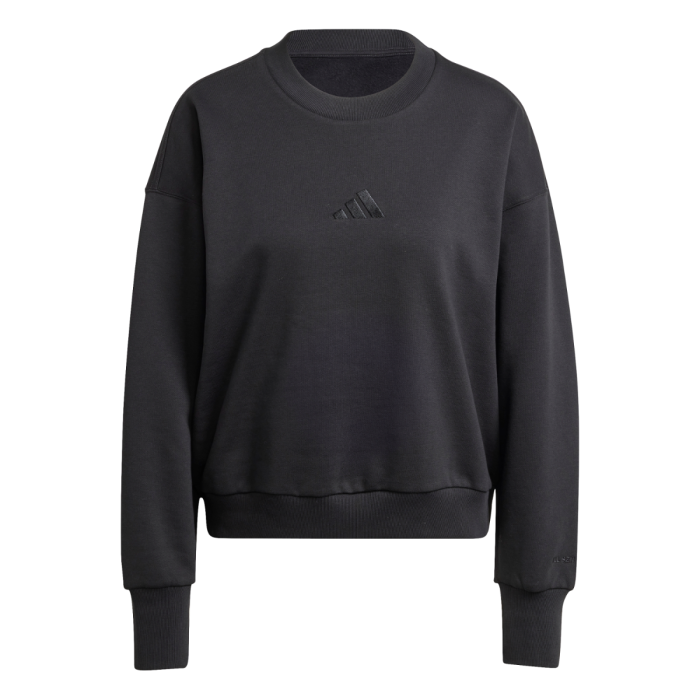 Adidas Essentials Small Logo Feel Cozy, Felpa Donna Con Logo In Tinta - Nero