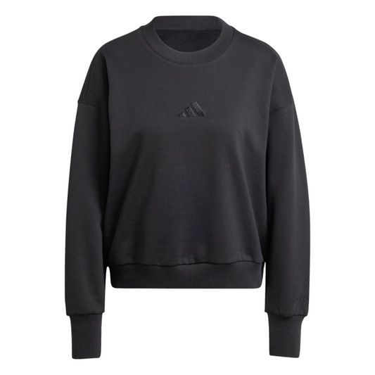 Adidas Essentials Small Logo Feel Cozy, Felpa Donna Con Logo In Tinta - Nero