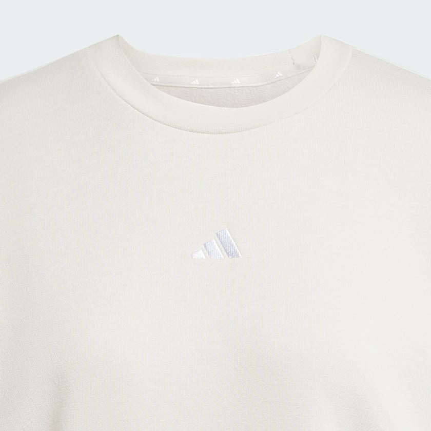 Adidas Essentials Small Logo Feel Cozy, Felpa Donna - Beige