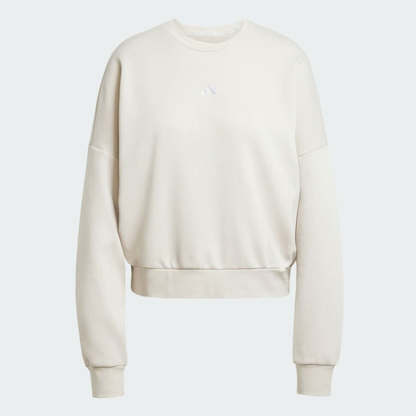 Adidas Essentials Small Logo Feel Cozy, Felpa Donna - Beige