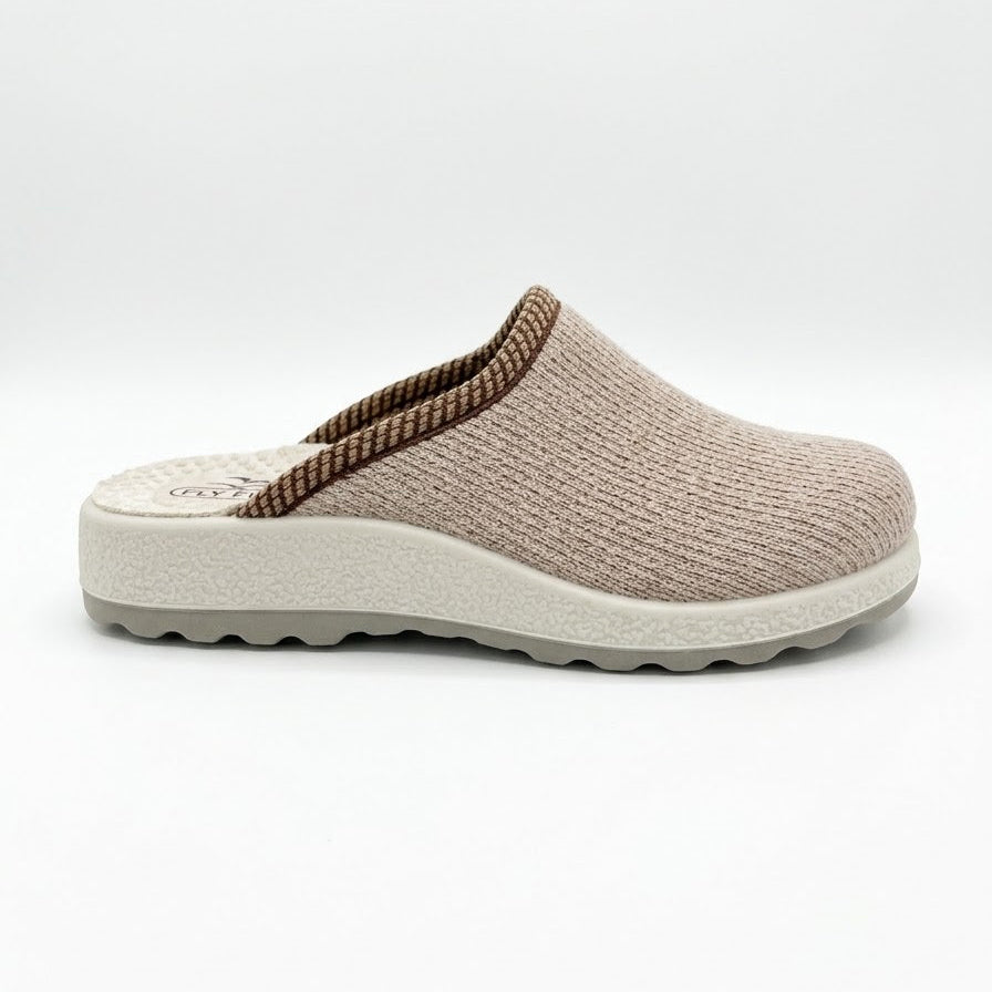 FlyFlot 51 606 ER, Pantofole Donna Con Rialzo - Beige