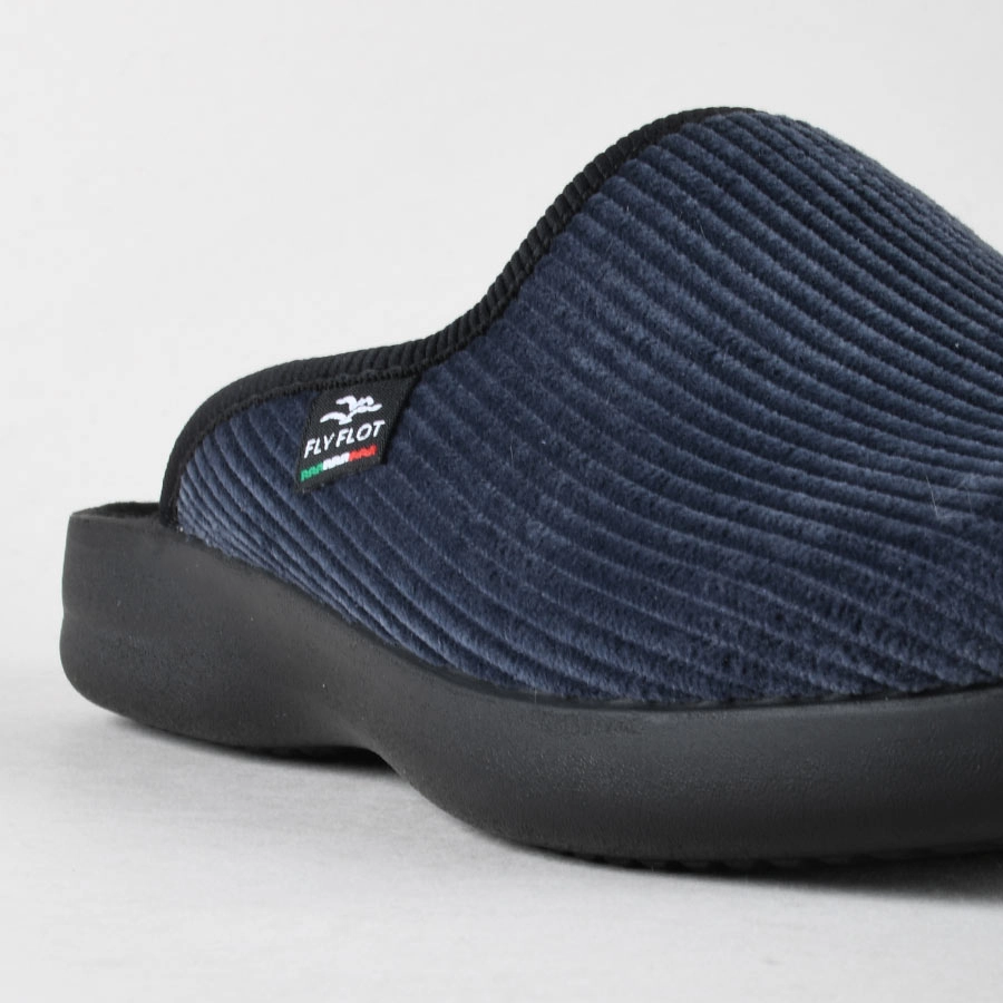 Pantofole Uomo FlyFlot P7 502 8D Blu Effetto Coste - vista 3