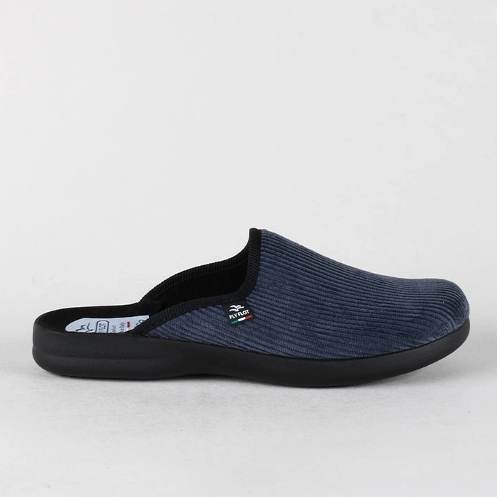 Pantofole Uomo FlyFlot P7 502 8D Blu Effetto Coste - vista 1