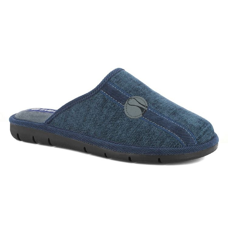 Pantofole Uomo Inblu 9136 Blu con Riga e Logo - vista 1