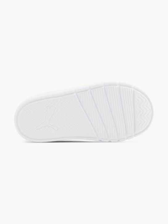 Puma CourtFlex V3 Glitz V Inf, Sneaker Bambina Con Glitter - Bianco