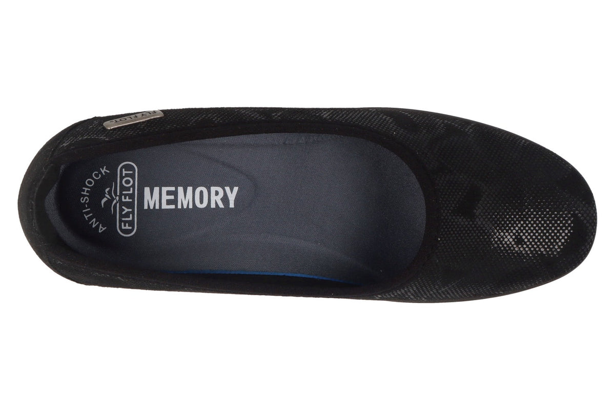 FlyFlot 18 X15 QX, Ballerina Donna Con Suola Memory - Nero