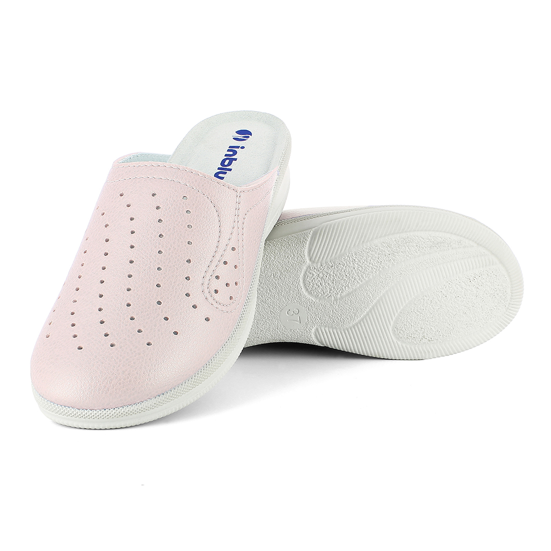 Inblu 5033N, Zoccoli Classici Donna Con Plantare In Vera Pelle - Azalea, Blu, Rosa