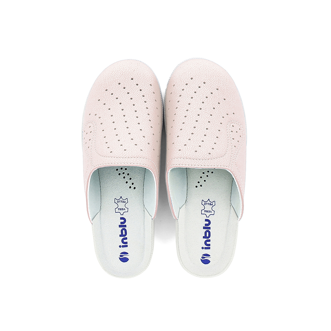 Inblu 5033N, Zoccoli Classici Donna Con Plantare In Vera Pelle - Azalea, Blu, Rosa