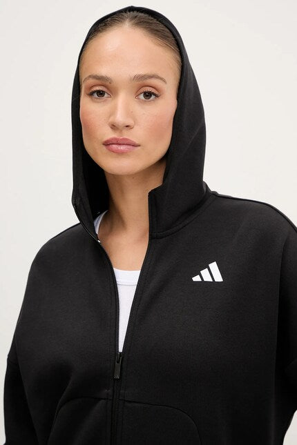 Adidas Future Icons 3S, Felpa Con Cappuccio e Zip Donna - Nero