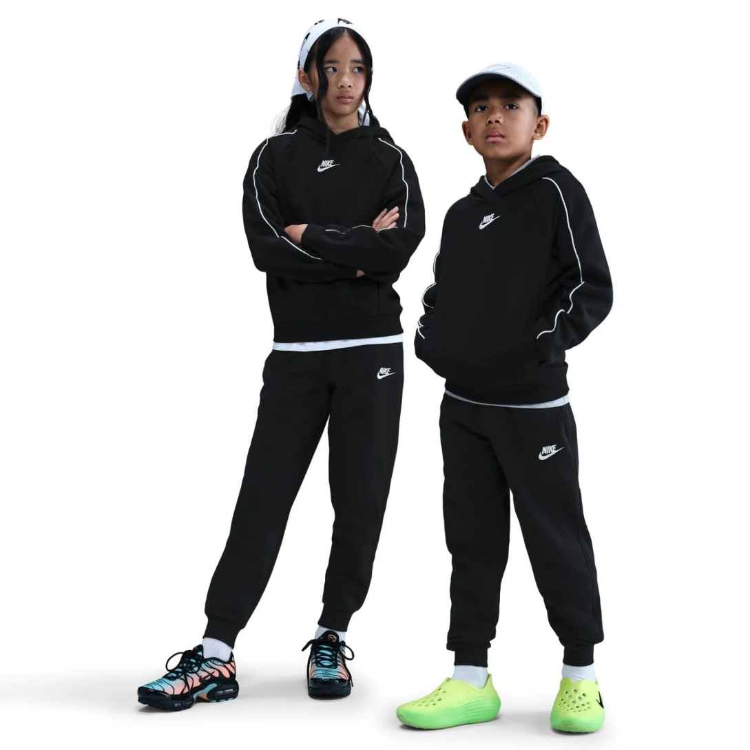 Nike Club Fleece, Tuta Con Cappuccio Ragazzi - Nero