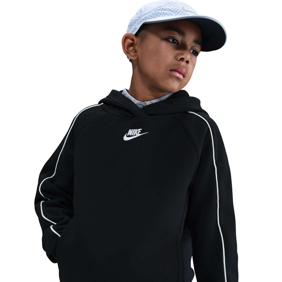 Nike Club Fleece, Tuta Con Cappuccio Ragazzi - Nero