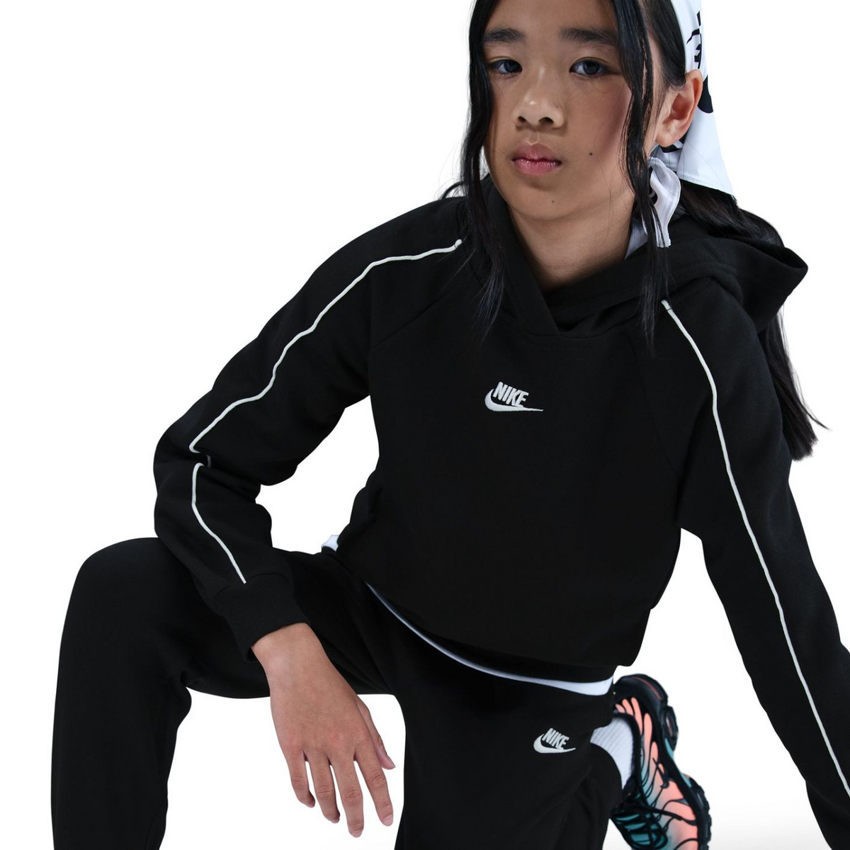 Nike Club Fleece, Tuta Con Cappuccio Ragazzi - Nero