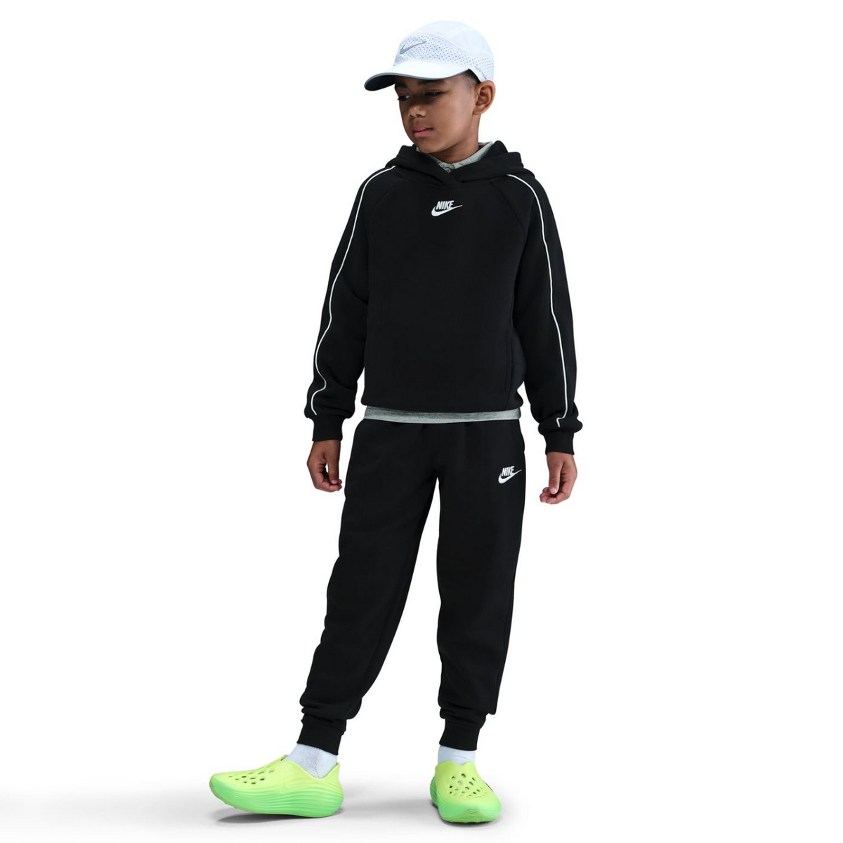 Nike Club Fleece, Tuta Con Cappuccio Ragazzi - Nero