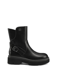 QUEEN HELENA X35-70, Stivaletti Chelsea Donna Senza Lacci Con Fibbia Decorativa - Nero