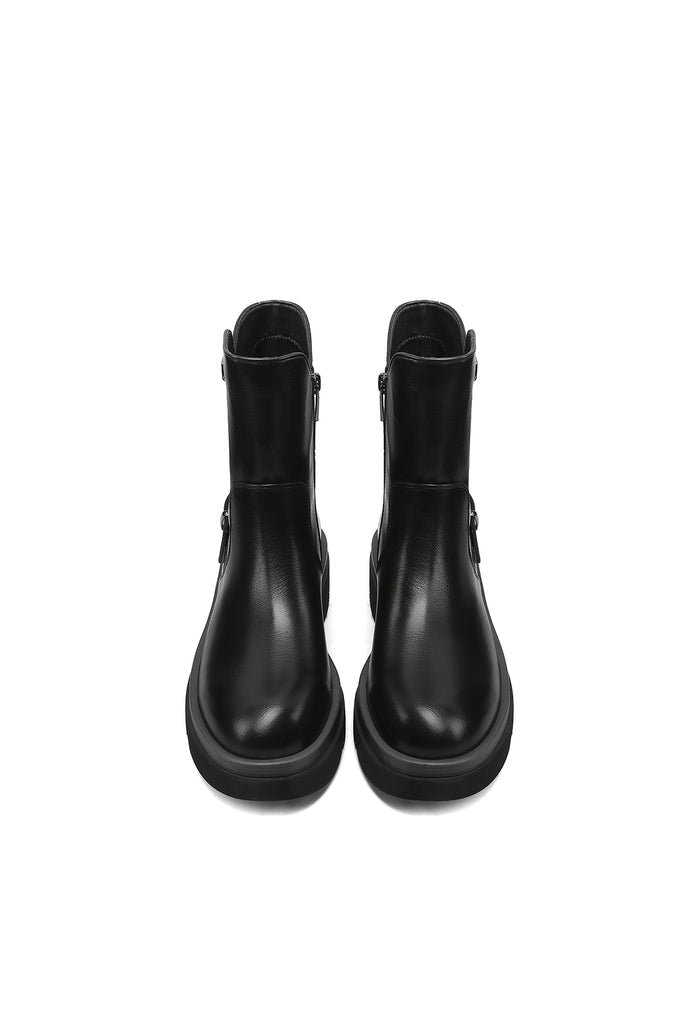 Queen Helena X35-70 women's black platform boots with buckle - view 5