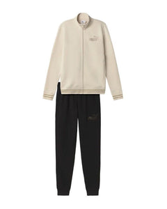 Puma Ess+ RhineStone Logo FZ Suit TR, Tuta Donna - Crema/Nero, Nero