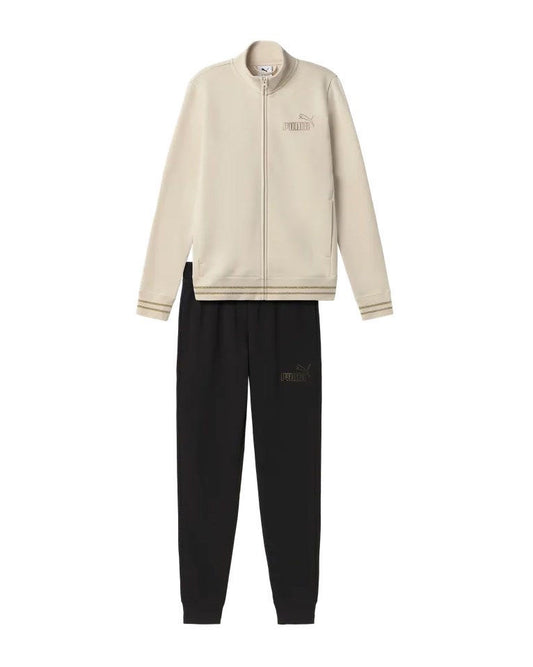 Puma Ess+ Rhinestone Logo FZ women's tracksuit cream/black and black - view 1